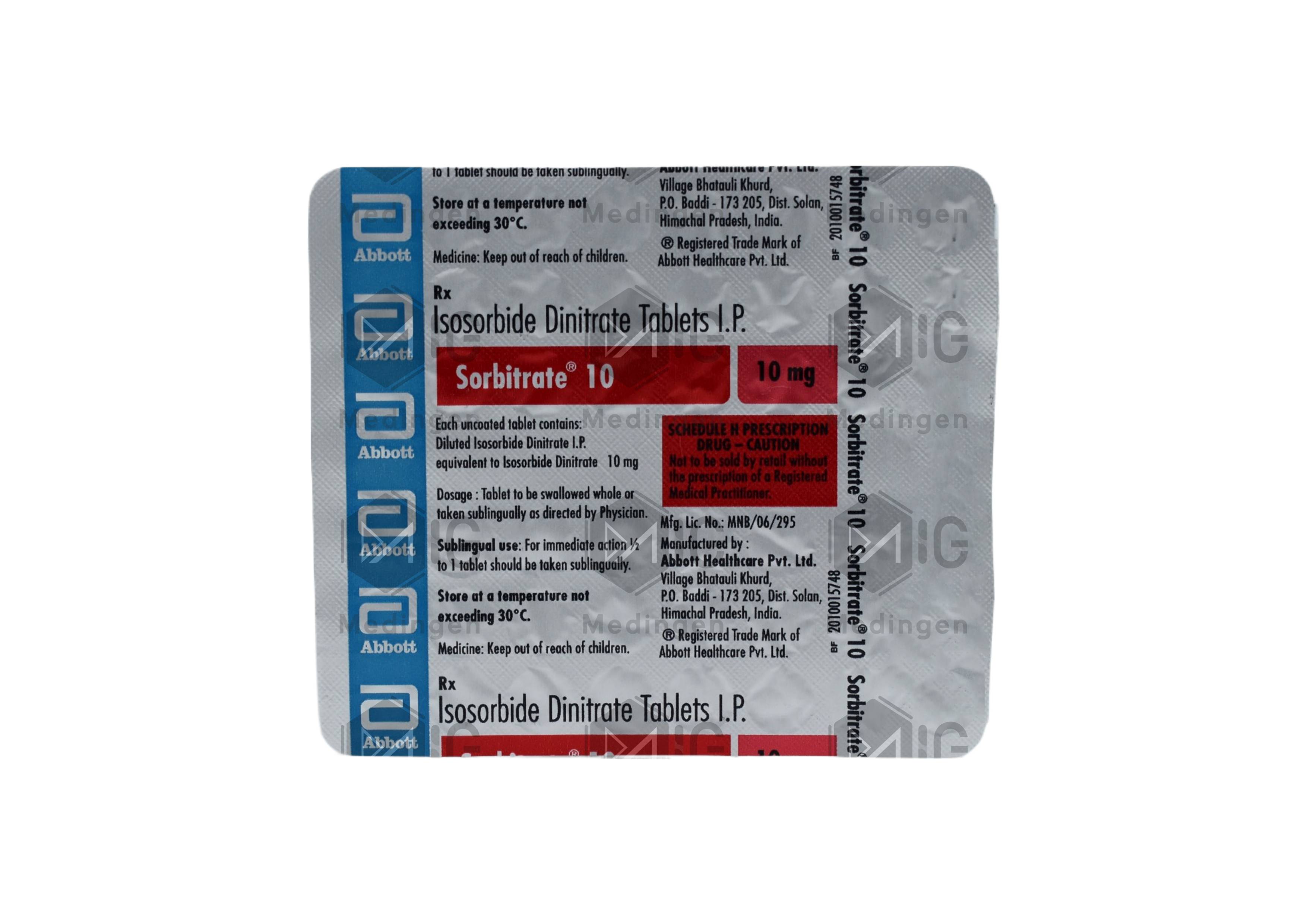 SORBITRATE 10MG